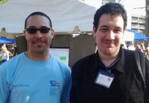 Rev. Michael Brewster (left) and Justin Vacula (right) in 2013