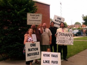 Harrisburg-area atheists protest c/o Shannon Fields